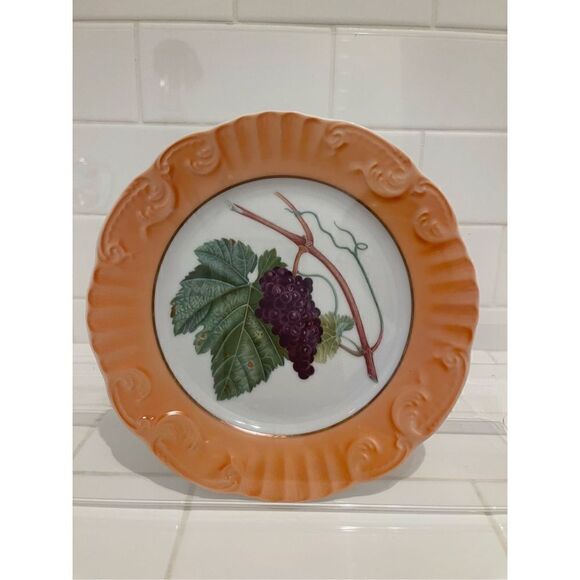 Mottahedeh Portugal Summer Fruits Dessert Plate - Picture 2 of 5